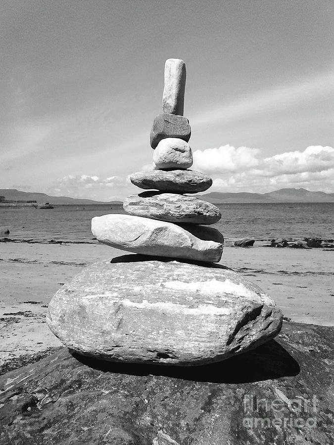 Balance - black and white Photograph by Rebecca Harman