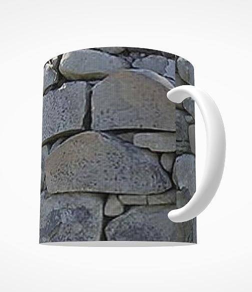 Rock wall Mug Digital Art by Roger Swezey