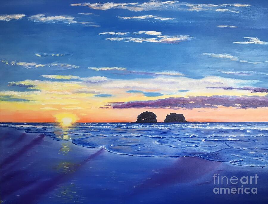 Rockaway Beach Painting by Lisa Rose Musselwhite