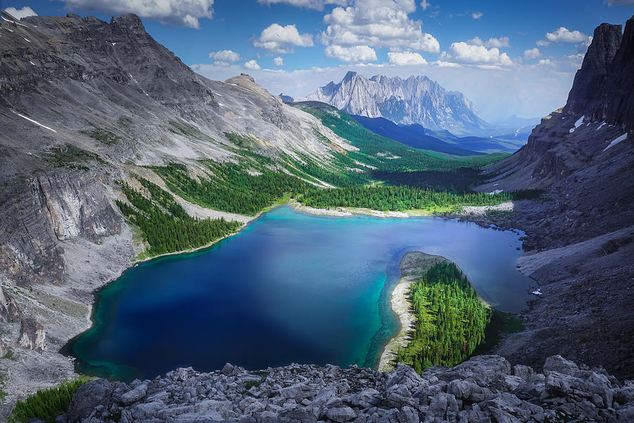 Banff National Park Photograph - Rockbound Lake by Yongnan Li ?????
