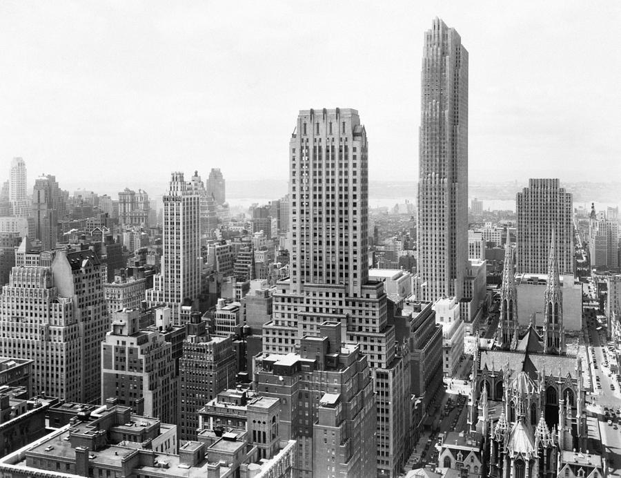 Rockefeller Center, 1933 Photograph by Irving Underhill