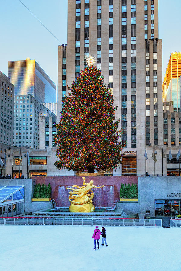 Rockefeller Center Ice Rink, Nyc Digital Art by Lumiere
