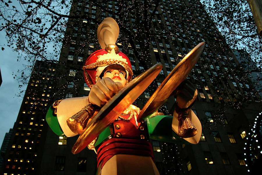 New York City Photograph - Rockefeller Center Toy Soldier With Cymbals by Robert Goldwitz