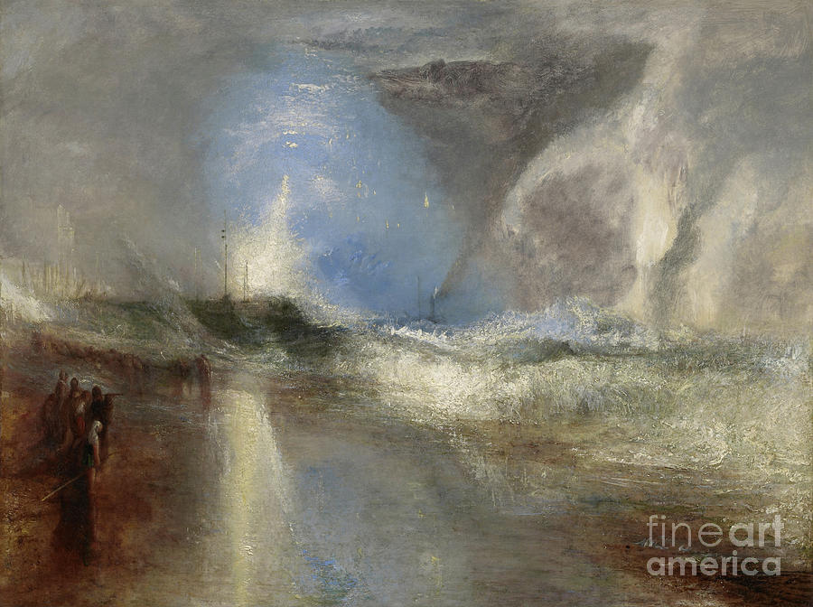 Rockets And Blue Lights Painting by Joseph Mallord William Turner