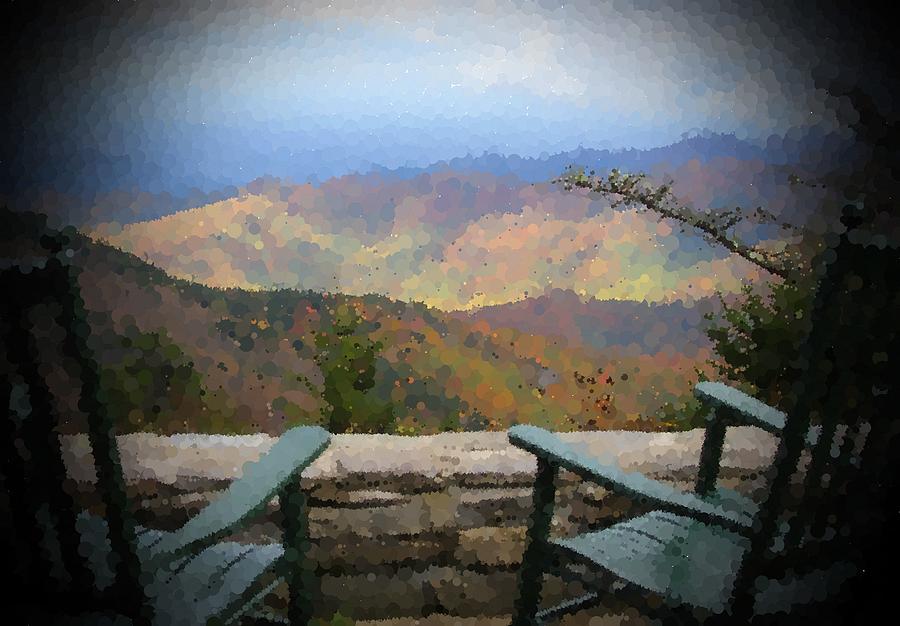 Mountain Photograph - Rocking Chairs On Mt Mitchell by Cathy Lindsey
