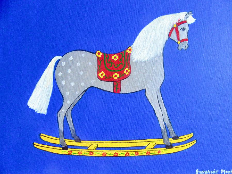 Rocking Horse Painting by Stephanie Moore