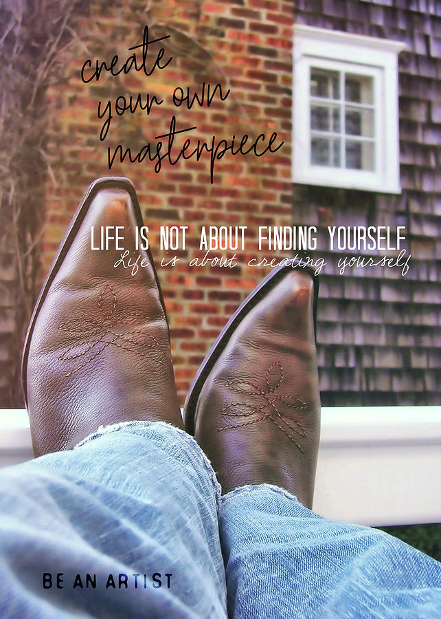 Boot Photograph - ROCKING KICKS quote by JAMART Photography