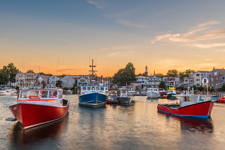 Rockport, Massachusetts, Usa Downtown Photograph by Sean Pavone - Fine ...