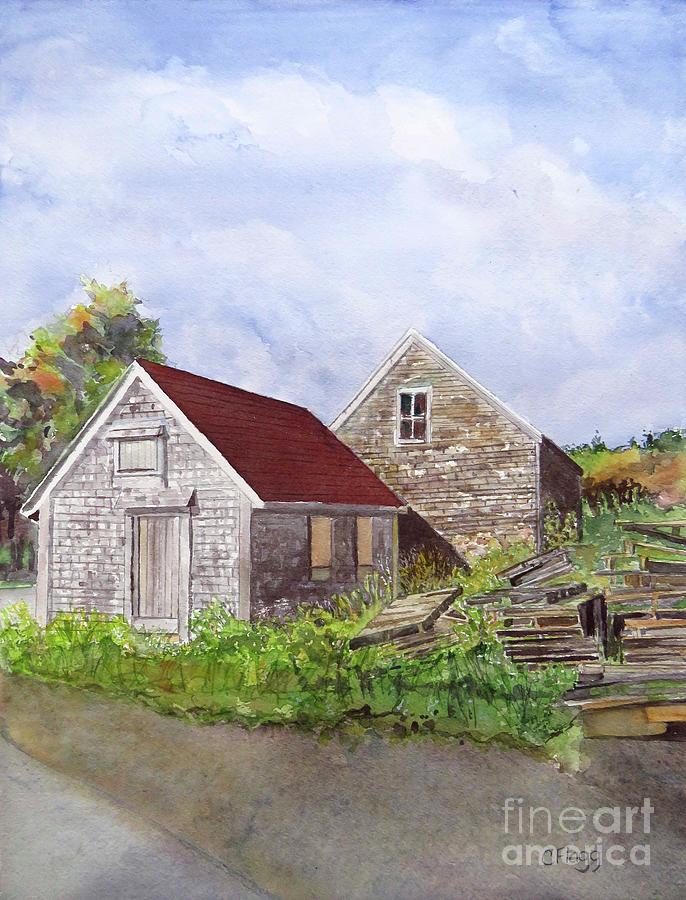 Rockport ME Barn Painting by Carol Flagg