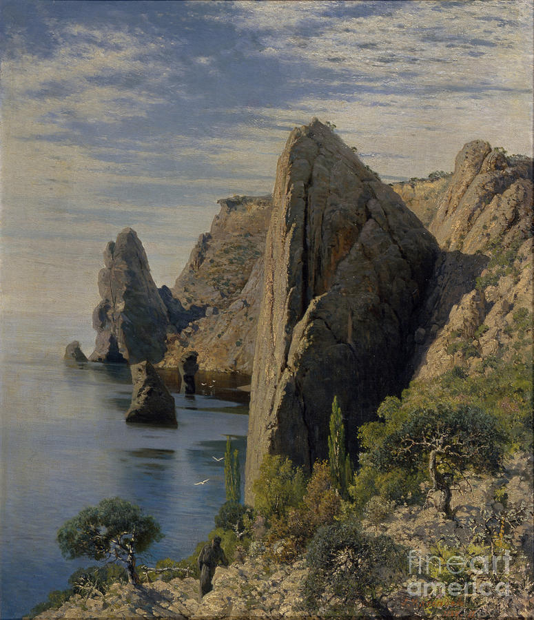 Rocks, 1884. Artist Myasoedov, Grigori Drawing by Heritage Images