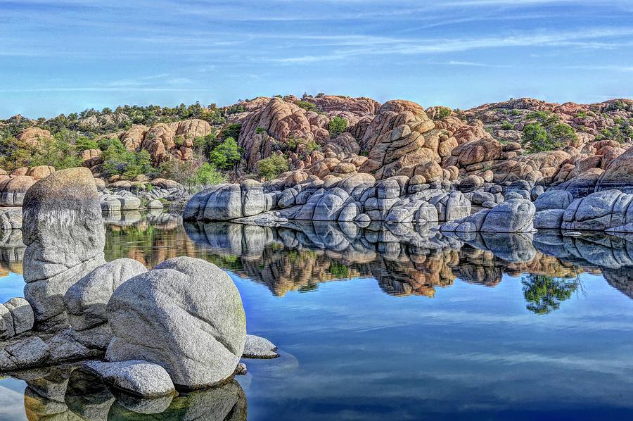 Rocks and Reflections Photograph by Donna Kennedy