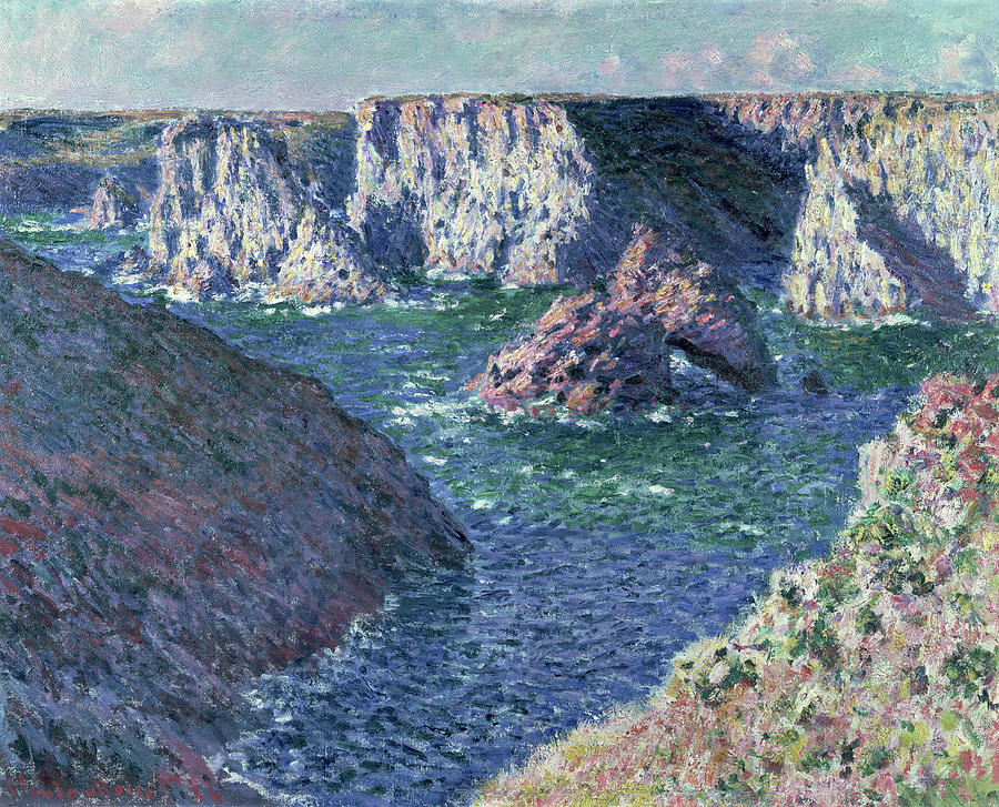 Rocks At Belle-ile, 1886 Painting