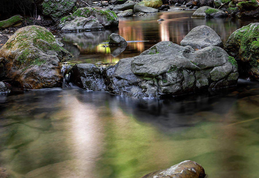 Rocks in a Stream Photograph by Lisa Malecki