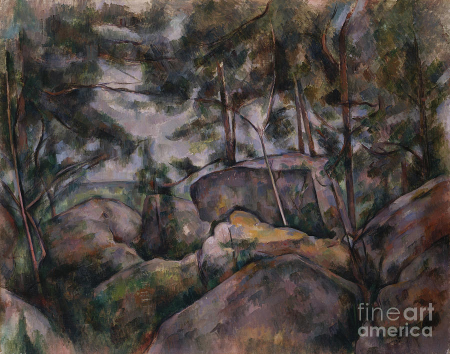 Rocks In The Forest Drawing by Heritage Images