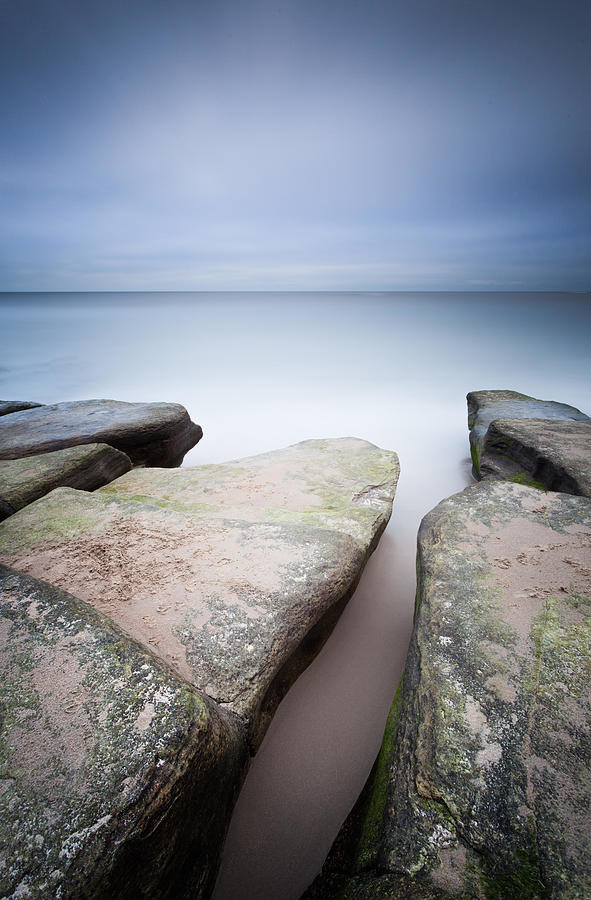 Oceans Photograph - Rocks Jutting Out To Sea Like Surf by Anita Nicholson