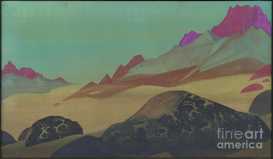 Rocks Of Ladakh, 1932 Painting by Nicholas Roerich