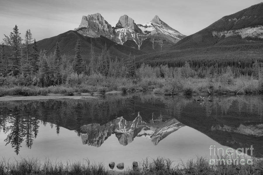 Mountain Photograph - Rocks On The Edge Of The Scene Black And White by Adam Jewell
