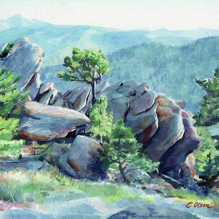 Rocks on the Mount Painting by Emily Olson
