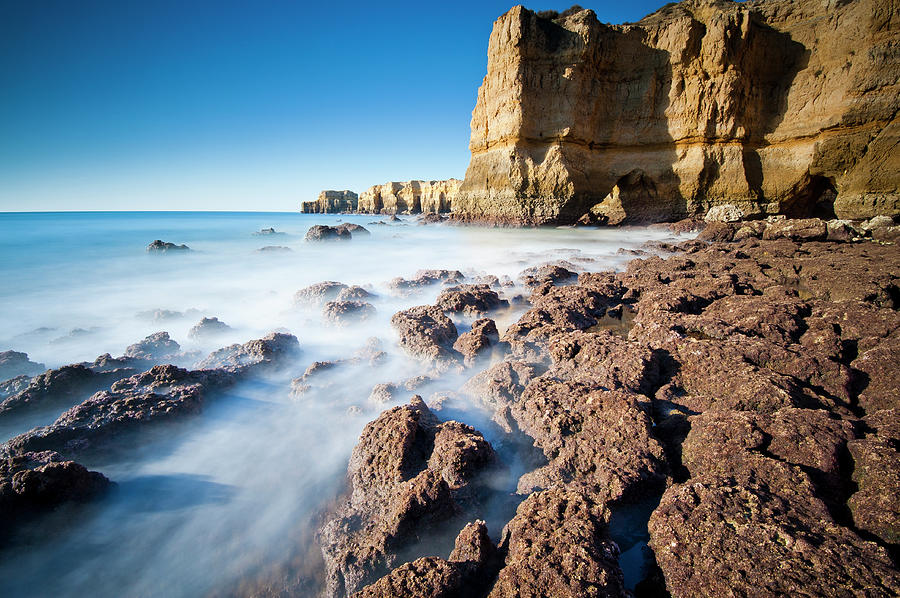 Rocky Beach In Algarve Photograph by Technotr