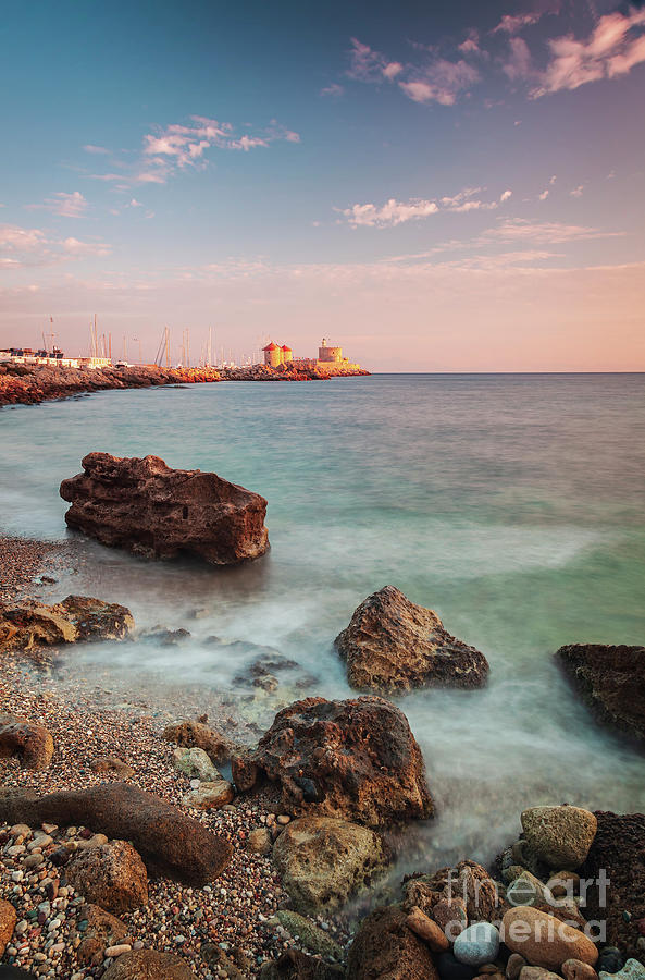 Rocky beach Rhodes town Photograph by Sophie McAulay