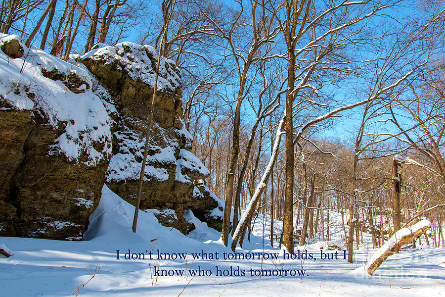 Rocky Bluffs covered in Snow Photograph by Sandra Js