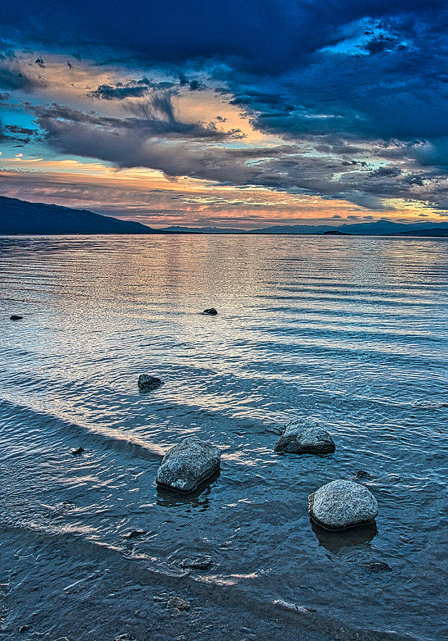 Sunset Photograph - Rocky Lake Vista by Tom Gresham