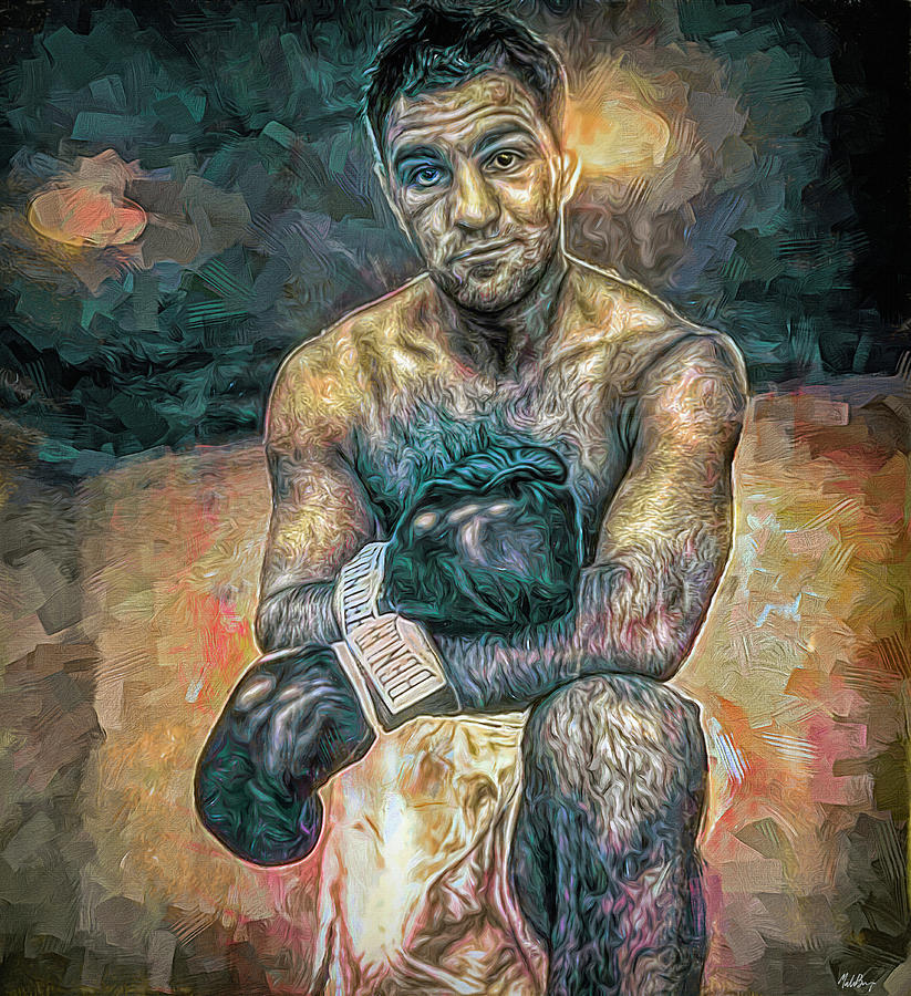 Rocky Marciano, Boxer Mixed Media by Mal Bray