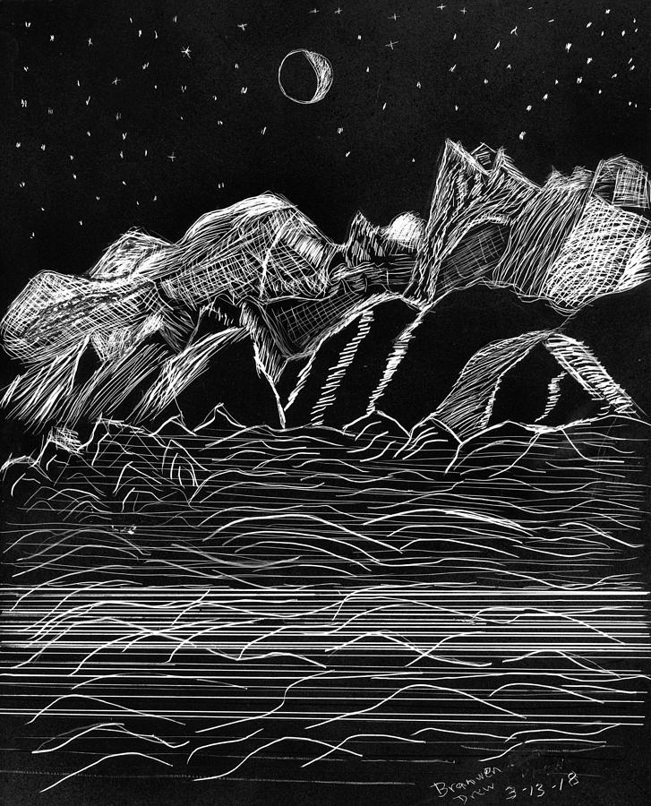 Rocky Mountain High Drawing by Branwen Drew