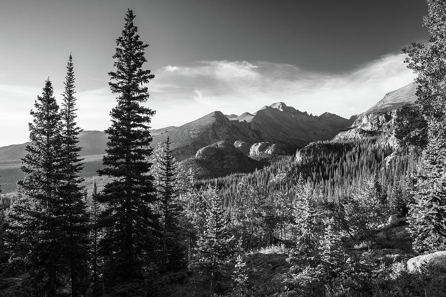 Rocky Mountain National Park Photograph - Rocky Mountain High - Colorado Landscape Monochrome by Gregory Ballos