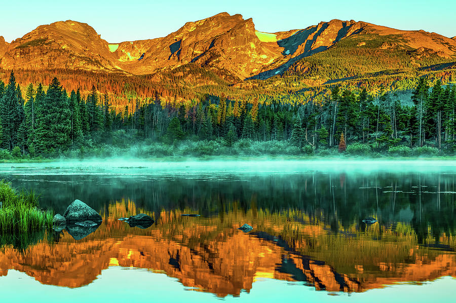 Rocky Mountain National Park Photograph - Rocky Mountain Light over Smoky Sprague Lake Reflections by Gregory Ballos