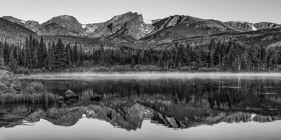 Rocky Mountain National Park Monochrome Morning Panorama Photograph by Gregory Ballos