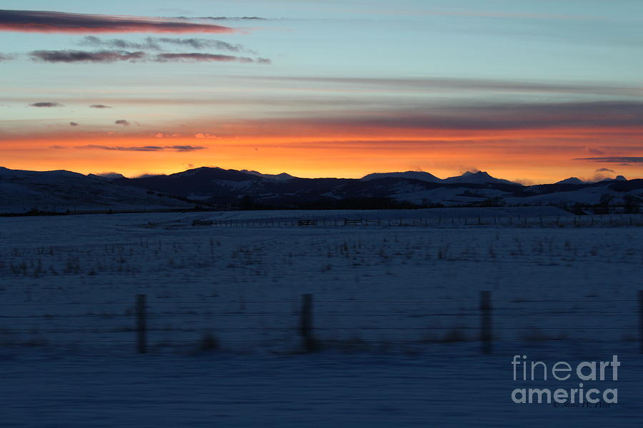 Rocky Mountain Sunset Photograph by Ann E Robson