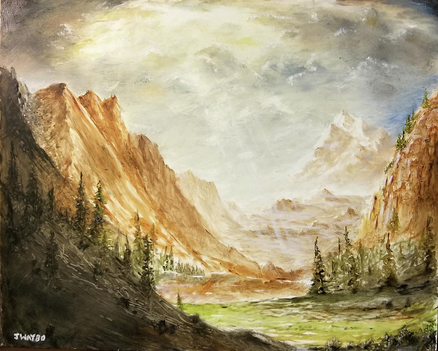 Tree Painting - Rocky Mountain Valley by Jameson Way