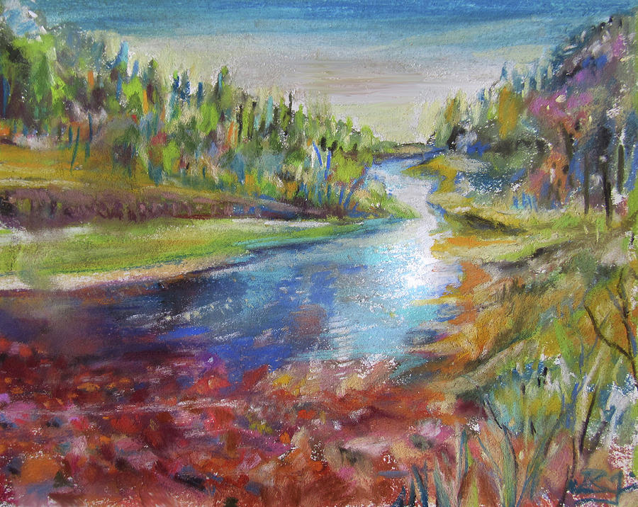 Rocky River Pastel by Jean Batzell Fitzgerald