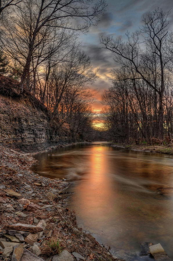 Rocky River Sunset Photograph by Jeff Burcher