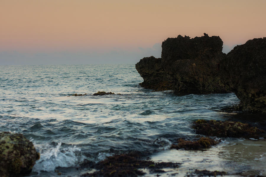 Rocky Shoreline at Sunrise Photograph by Eugene Campbell