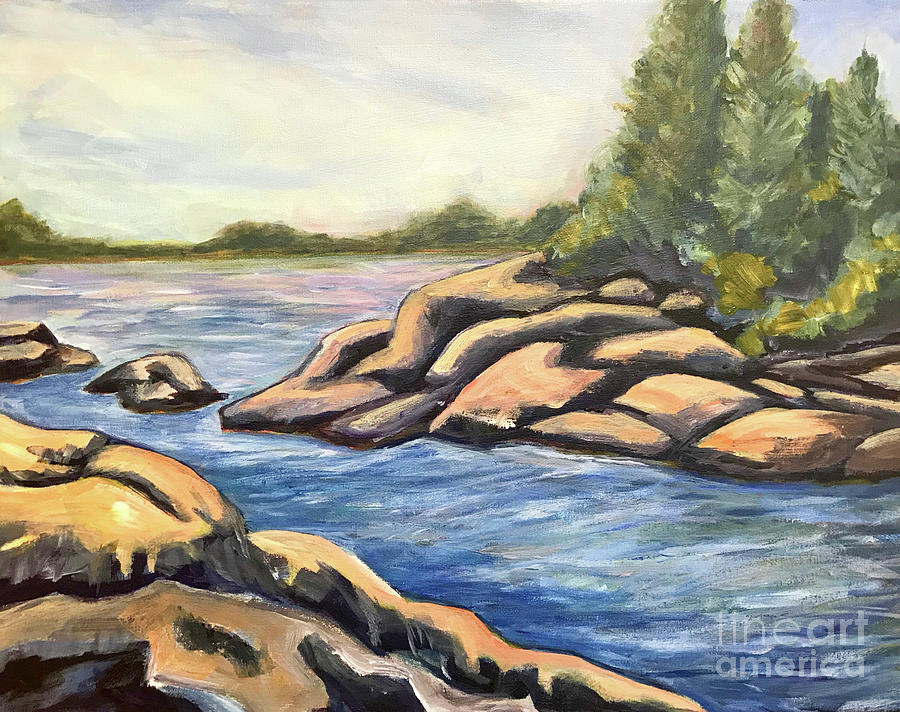 Rocky Shores Painting by Christine Chin-Fook
