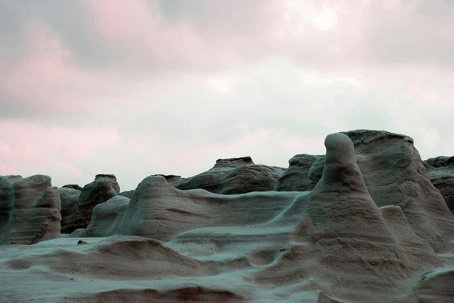 Nature Photograph - Rocky Surface Against A Pink Sky by Koval Viktoria