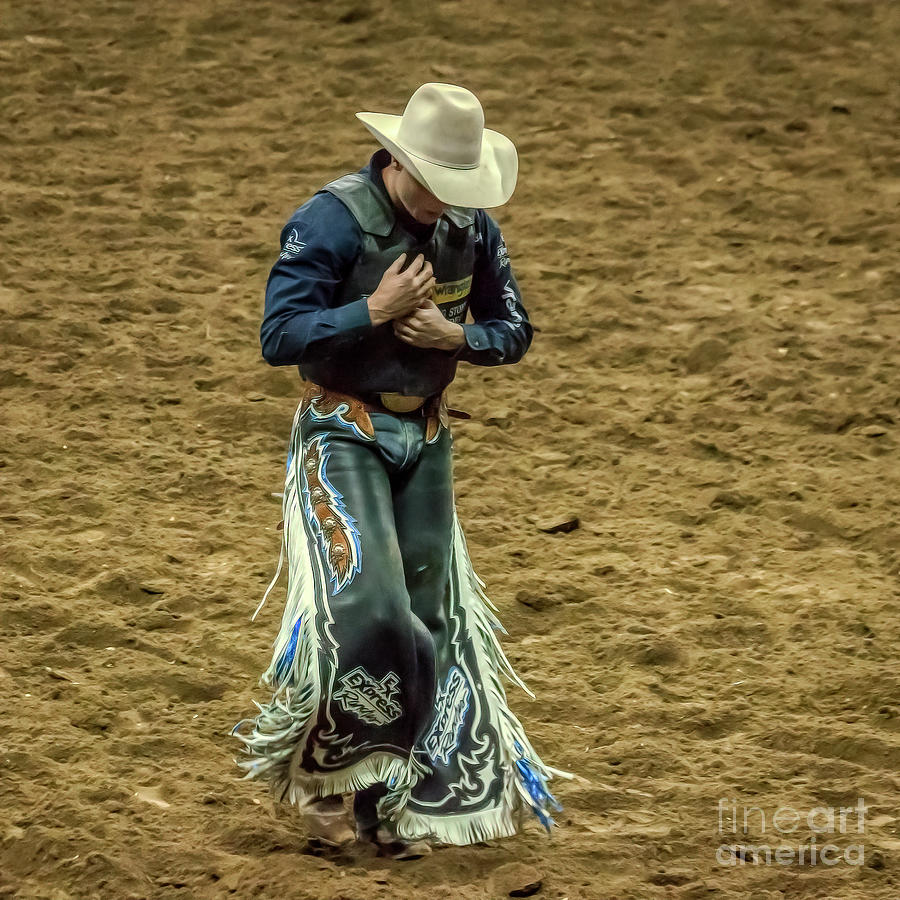 Sports Photograph - Rodeo Cowboy Dusting Off by Janice Pariza