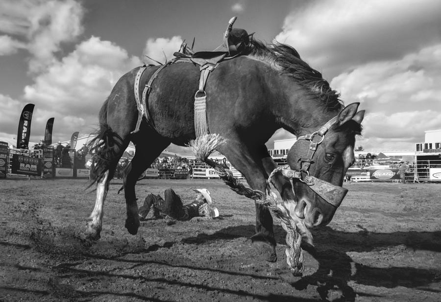 Black And White Photograph - Rodeo by Larry Deng