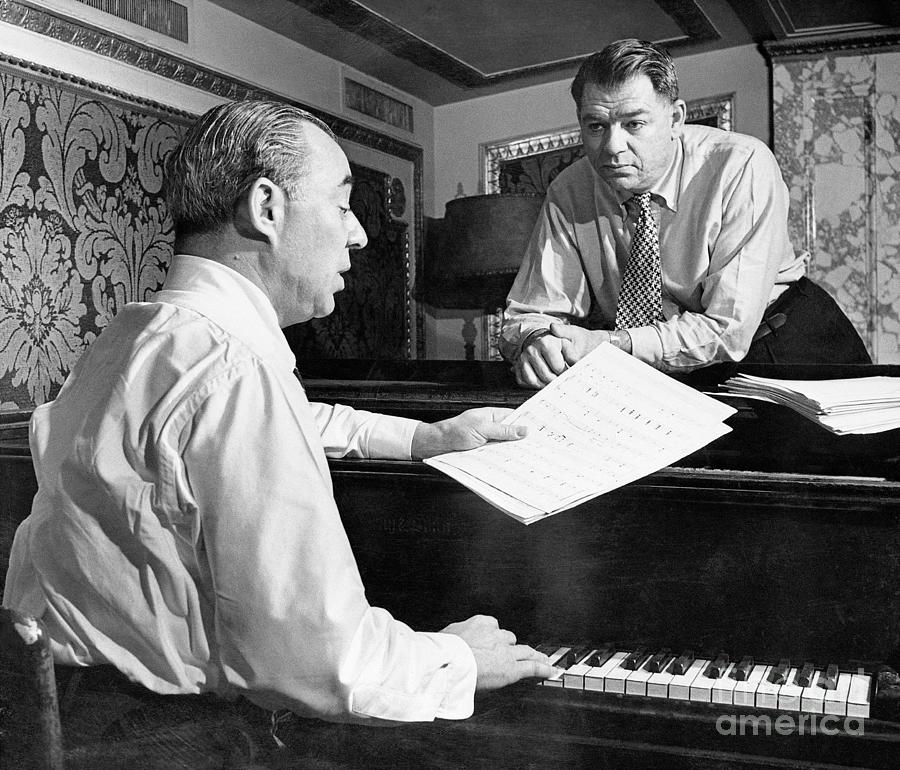 Rodgers And Hammerstein Composing Music Photograph by Bettmann