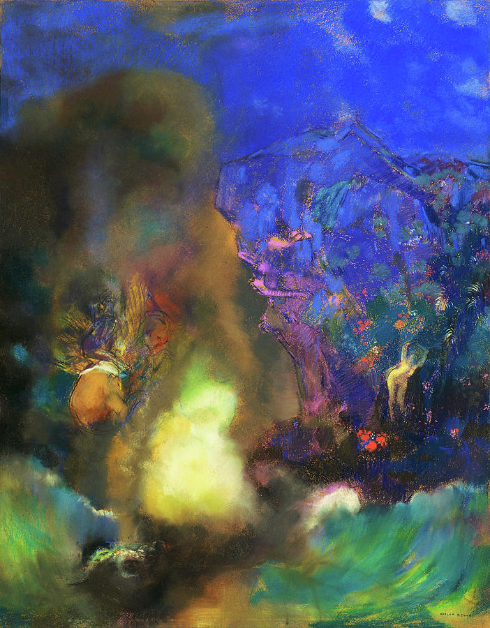 Odilon Redon Painting - Roger and Angelica - Digital Remastered Edition by Odilon Redon