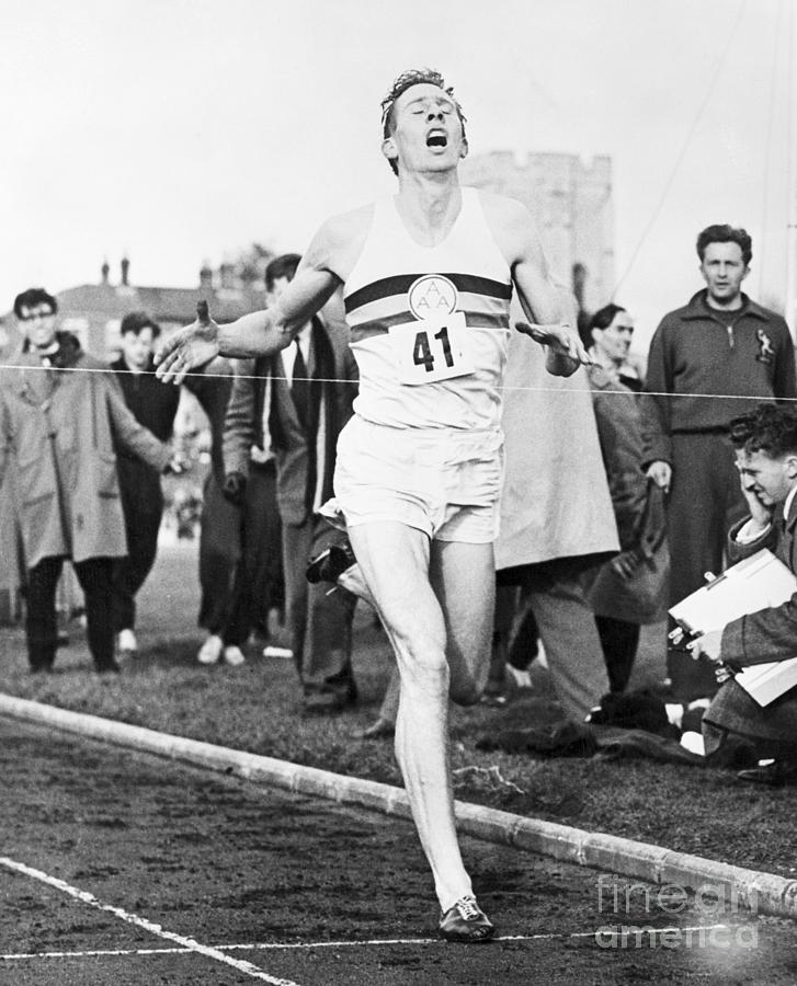 Roger Bannister Breaking The Four Photograph by Bettmann