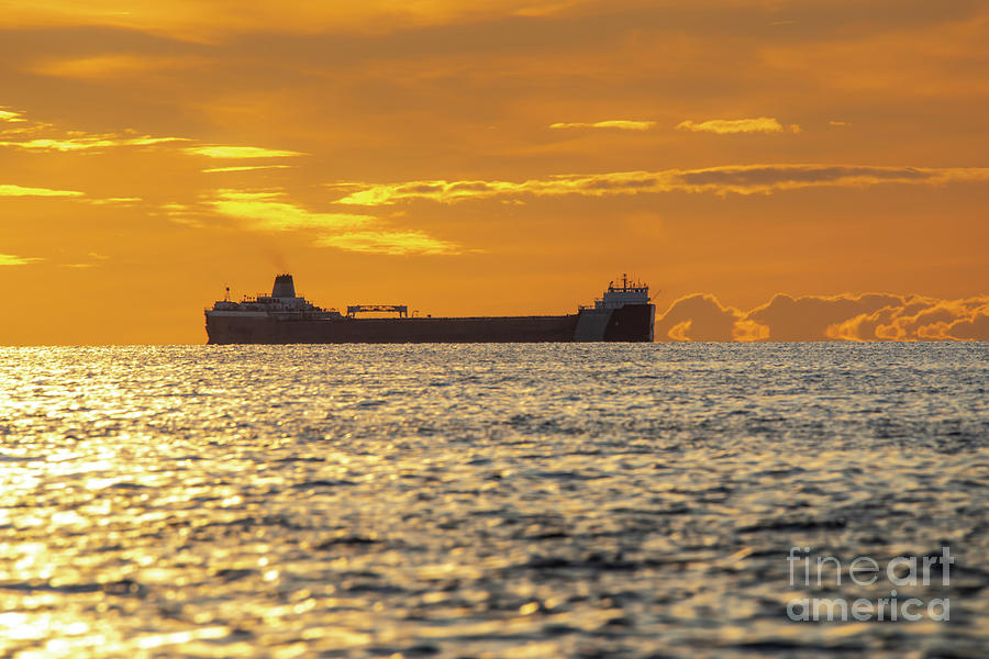 Roger Blough Freighter Sunset -5673 Photograph by Norris Seward
