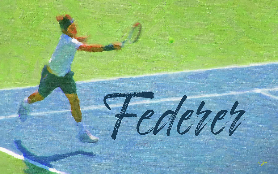 Roger Federer 1 Digital Art by Joe Winkler