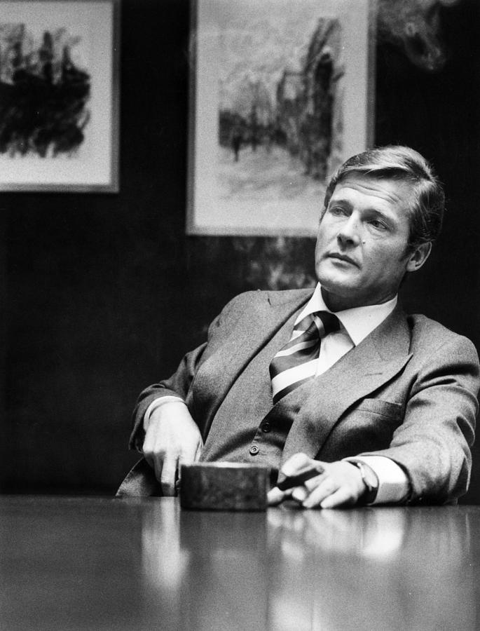Roger Moore Photograph by Roy Jones