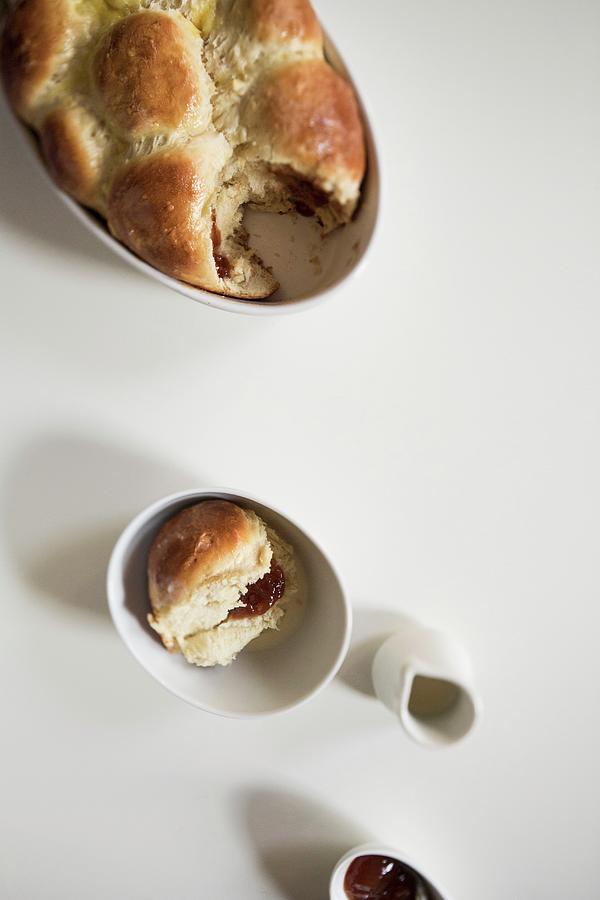 Rohrnudeln baked, Sweet Yeast Dumplings Photograph by Julia Cawley