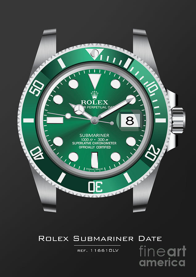 Rolex Submariner date Digital Art by 