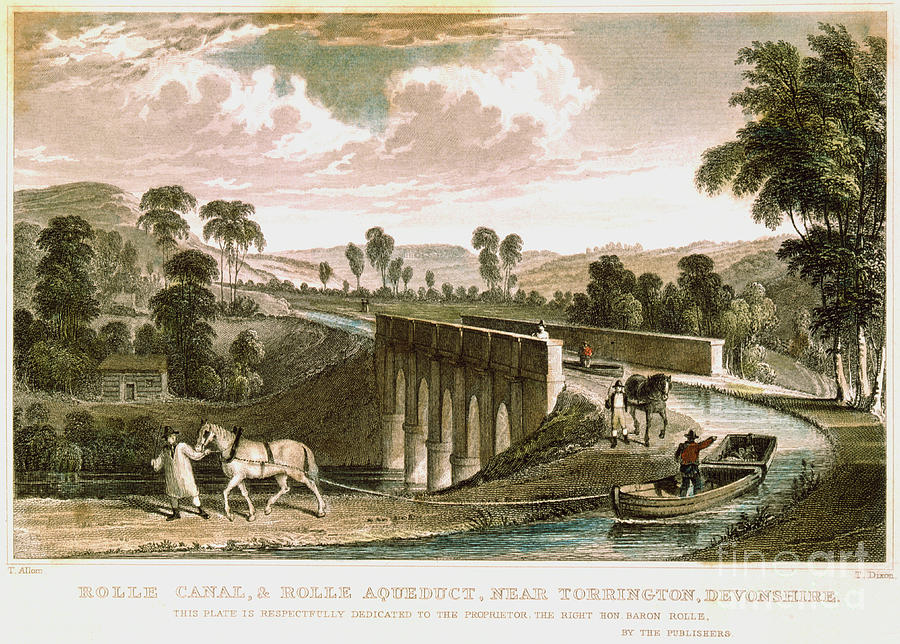 Rolle Canal And Aqueduct Drawing by Print Collector Rolle Canal And Aqueduct Drawing by Print Collector