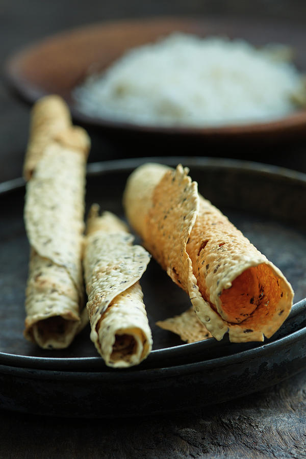 Rolled Asian Flatbreads Photograph by Alena Hrbkov